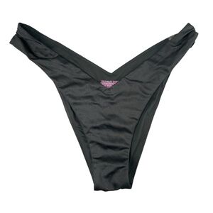 Victoria's Secret Black V Design Swim Bottom Women's size Large